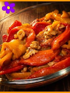 Peperoni in padella con le noci