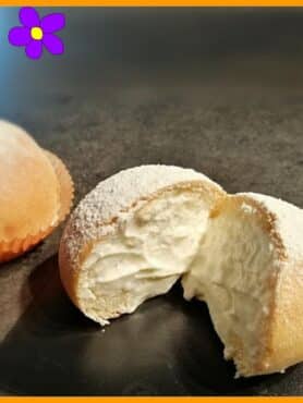 Brioscine con crema alla vaniglia
