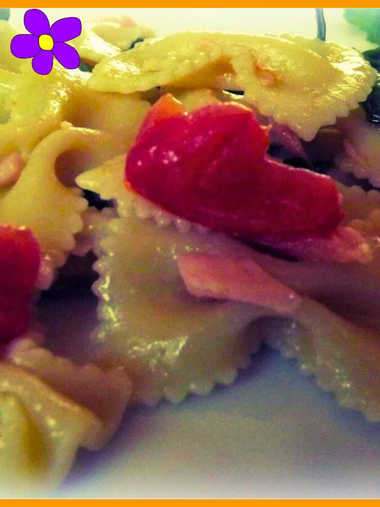 Pasta fredda con salmone affumicato