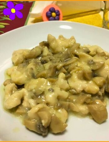 Straccetti di pollo con i funghi