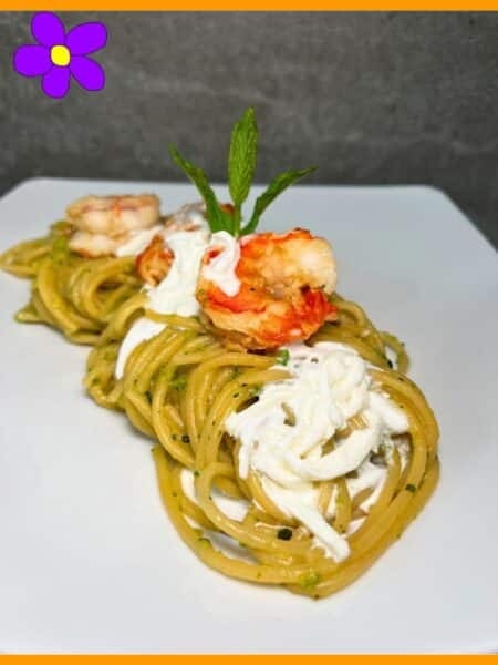 Spaghetti gamberi e zucchine