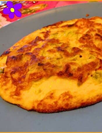 Frittata con fiori di zucca