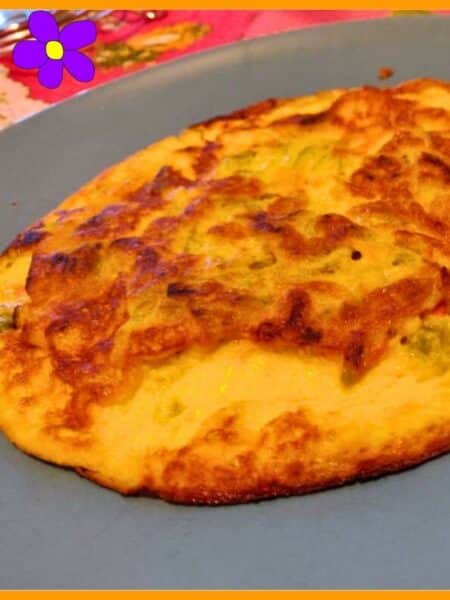 Frittata con fiori di zucca