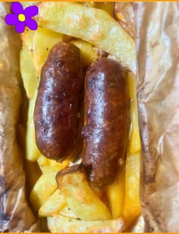 Patate e salsiccia al forno