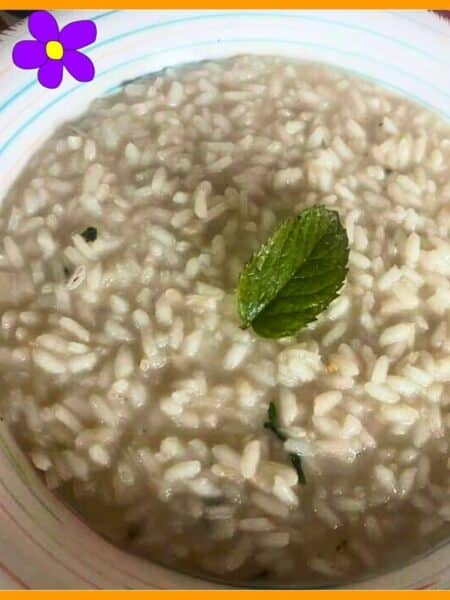 Risotto menta e pecorino