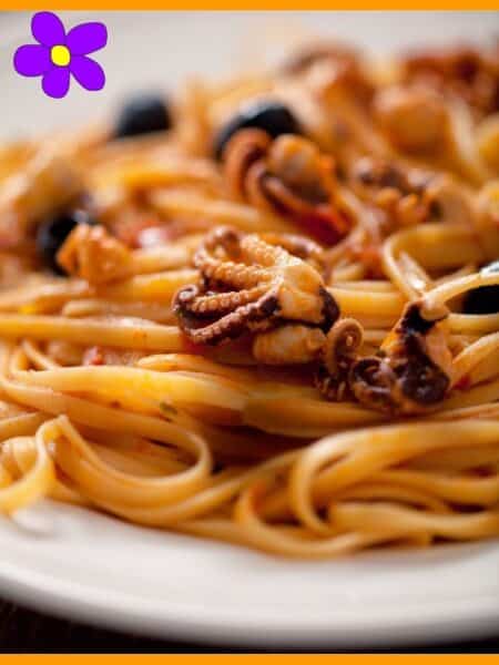 Pasta con polipetti