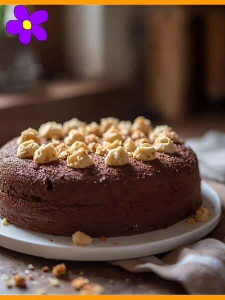 Torta con le pere mele e cacao