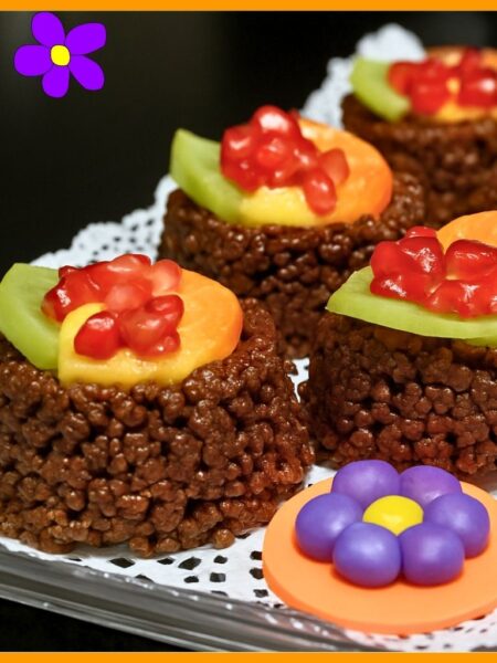 Mini tortine di riso soffiato con frutta di stagione