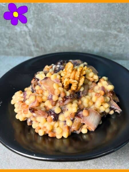Fregola sarda radicchio e gorgonzola