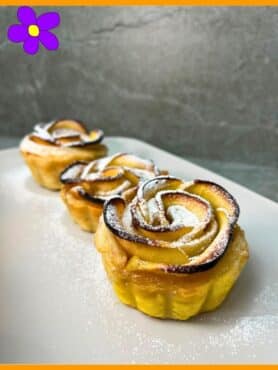 Rose di mele con pasta sfoglia