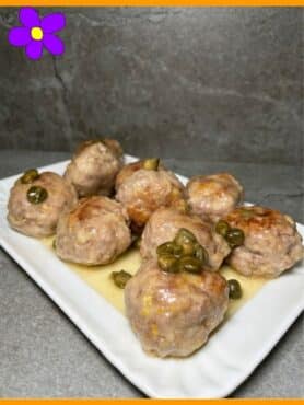 Polpette al limone e capperi