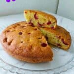 Torta con panna e ciliegie