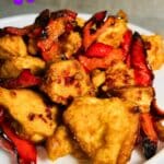 Tofu in friggitrice ad aria con peperoni